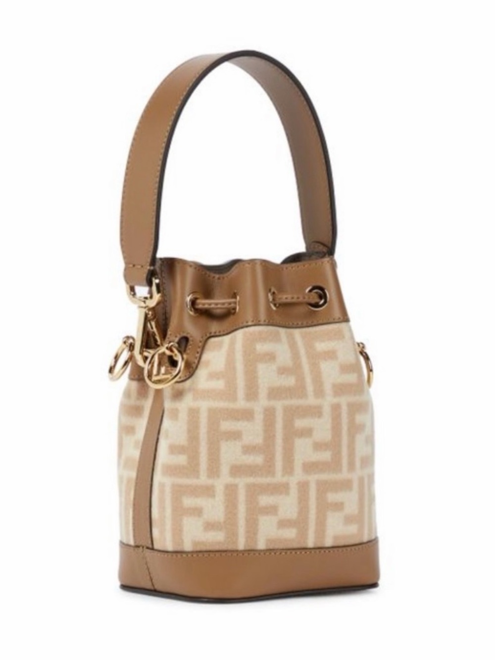 Designer Beige/Tan Bucket Bag